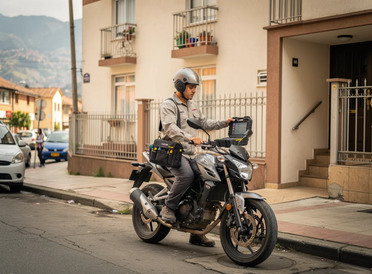 Llegada rápida del técnico a domicilio Servicio a domicilio rápido en moto en Bogotá