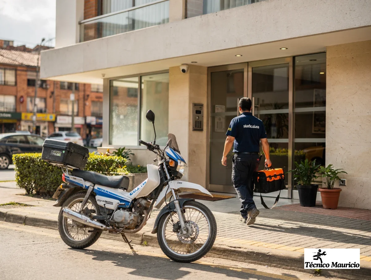 Movilidad rápida para visitas técnicas a domicilio en el norte de Bogotá